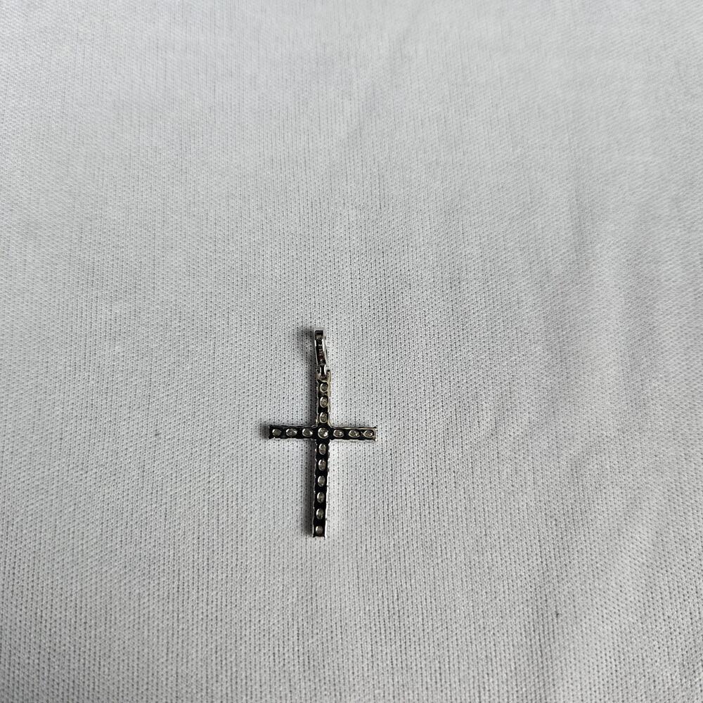 Silver Cross Pendant 925 Moissanite - Picture 10 of 10